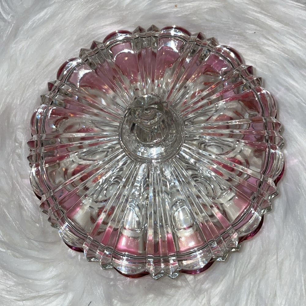 Vintage 1930’s-1960’s Anchor Hocking Pink Glass Lidded Candy Dish - Picture 3 of 5